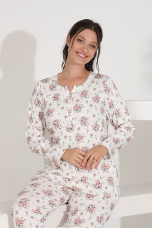 Etoile %100 Pamuk Uzun Kol Kadın Pijama Takımı 98290