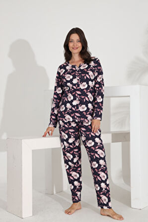 Etoile %100 Pamuk Uzun Kol Kadın Pijama Takımı 98287