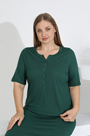 Etoile Kadın Bambu Kısa Kol Gecelik 