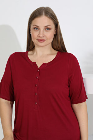 Etoile Kadın Bambu Kısa Kol Gecelik 