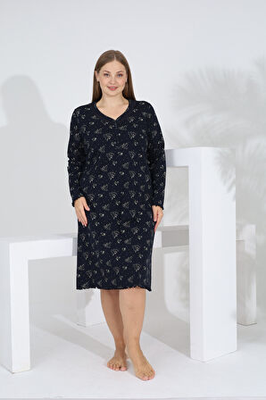 Angelique %100 Pamuk Uzun Kol Kadın Elbise 22538