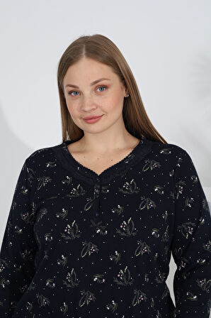 Angelique %100 Pamuk Uzun Kol Kadın Elbise 22538