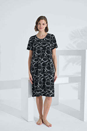 Bambu Kısa Kol Yazlık Kadın Elbise 72241