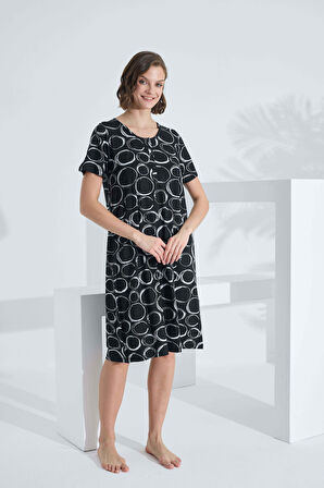 Bambu Kısa Kol Yazlık Kadın Elbise 72241