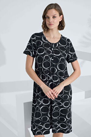 Bambu Kısa Kol Yazlık Kadın Elbise 72241