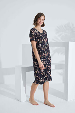 Bambu Kısa Kol Yazlık Kadın Elbise 72240