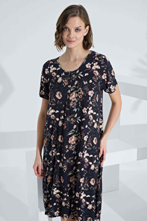 Bambu Kısa Kol Yazlık Kadın Elbise 72240