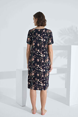 Bambu Kısa Kol Yazlık Kadın Elbise 72240