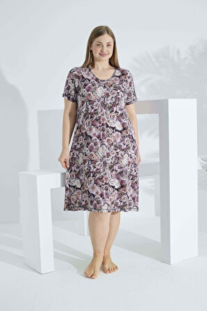 Bambu Kısa Kol Yazlık Kadın Elbise 72232