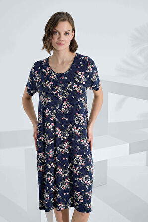 Bambu Kısa Kol Yazlık Kadın Elbise 72239