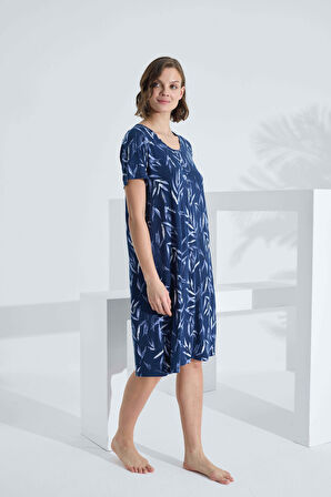 Bambu Kısa Kol Yazlık Kadın Elbise 72236