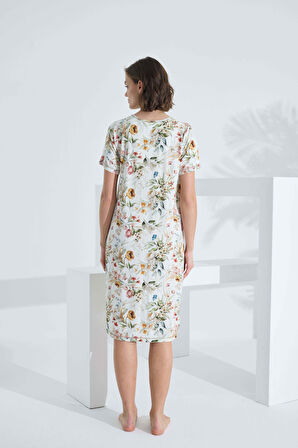 Bambu Kısa Kol Yazlık Kadın Elbise 72238