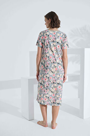 Bambu Kısa Kol Yazlık Kadın Elbise 72233