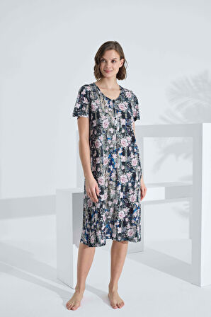 Bambu Kısa Kol Yazlık Kadın Elbise 72243