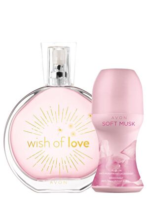 Avon Wish Of Love Kadın Parfüm ve Soft Musk Rollon İkili Paket