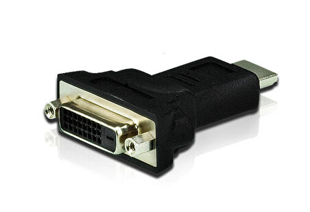 Aten 2A-128G HDMI to DVI-D (24+1) Erkek-Dişi Siyah Dönüştürücü Adaptör
