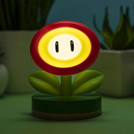 Super Mario Fire Flower Icon Lamba Işık Light Ateş Çiçeği Ikon Lambası