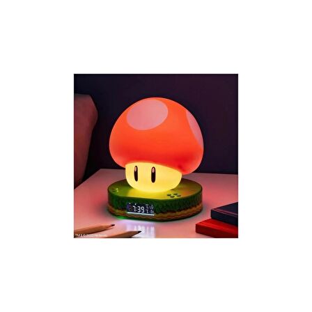 Super Mario Mushroom Digital Alarm Clock Lamba Masa Saati