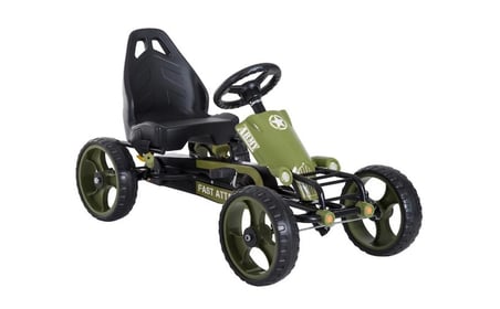 Çocuklar İçin Pedallı Go-Kart - Yeşil (3-6 Yaş, Ayarlanabilir Koltuk, El Freni, 105 x 54 x 61 cm)