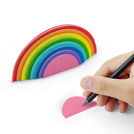 Mustard Rainbow Sticky Notes Not Kağıdı