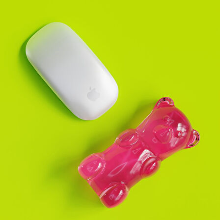 Mustard Gummy Bear Mouse Bilek Desteği - Pembe