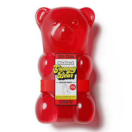 Mustard Gummy Bear Mouse Bilek Desteği - Kırmızı