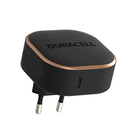 Duracell 20W PD Şarj Başlığı 1xUSB-C - Siyah