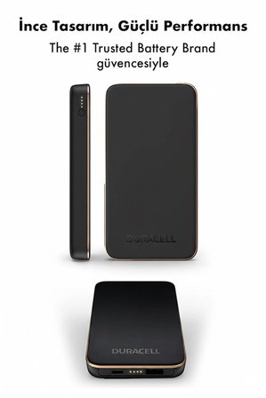 10 000 mAh Powerbank USB-C PD 18W Hızlı Şarj & USB-A 18W Çift Çıkışlı Taşınabilir Şarj Cihazı