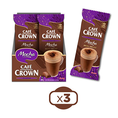 Cafe Crown Mocha 22 gr 10 lu x 3 Kutu