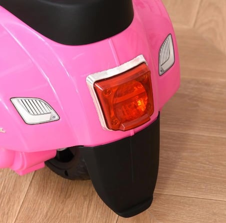 Lisanslı Vespa 6V Akülü Çocuk Motosikleti - Pembe (18-36 Ay, 66.5 x 38 x 52 cm)