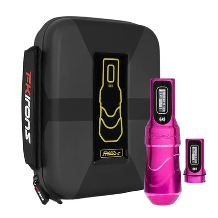FK Irons Flux Max | 4.0 mm Stroke | Bubblegum Renk | Çift Bataryalı | Kablosuz Dövme Makinesi