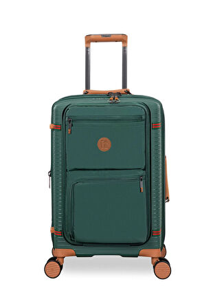 İtluggage Yeşil Çekçekli Sert Valiz Advantageous Kabin