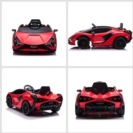 Lisanslı Lamborghini 12V Uzaktan Kumandalı Akülü Çocuk Arabası - Kırmızı (108 x 62 x 40 cm)