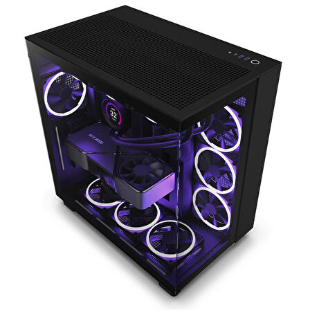 Nzxt H Series H9 Flow CM-H91FB-01 4 Fanlı Siyah ATX Oyuncu Bilgisayar Kasası