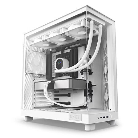 NZXT H Series H6 Flow 3X120mm (ATX, Micro-ATX, Mini-ITX) CC-H61FW-01 Beyaz ATX Oyuncu Kasası