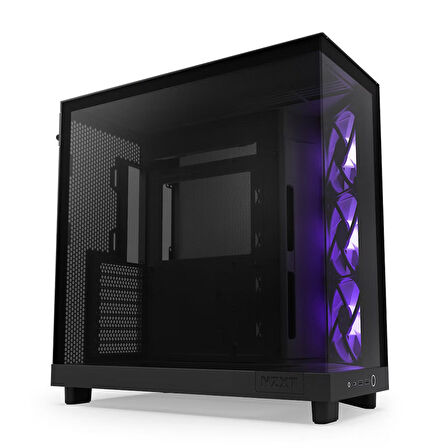 NZXT H Series H6 Flow RGB 3X120mm RGB (ATX, Micro-ATX, Mini-ITX) CC-H61FB-R1 Siyah ATX Oyuncu Kasası