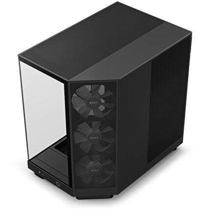 NZXT H Series H6 Flow RGB 3X120mm RGB (ATX, Micro-ATX, Mini-ITX) CC-H61FB-R1 Siyah ATX Oyuncu Kasası