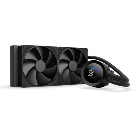 NZXT 240mm Kraken Plus Intel/AMD CPU Sıvı Soğutucu, 1.54" LCD Ekranlı, Siyah-OUTLET