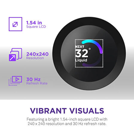 NZXT Kraken Plus 360 AIO LCD 360mm Siyah Sıvı İşlemci Soğutucusu RL-KN360-B2