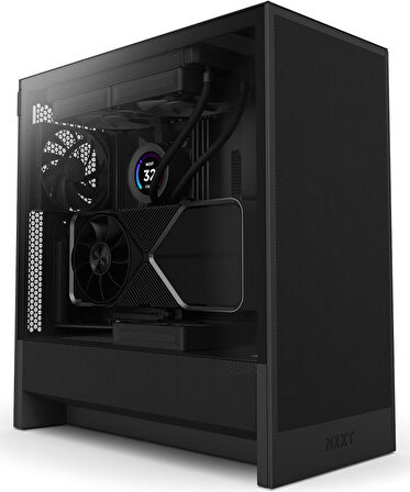 NZXT H5 Flow 2024 CC-H52FB-01 2 Fanlı ATX Siyah Bilgisayar Kasası