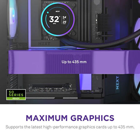 NZXT H Series H9 Flow RGB+ CM-H92FB-P1 Siyah ATX Mid Tower Gaming (Oyuncu) Kasa
