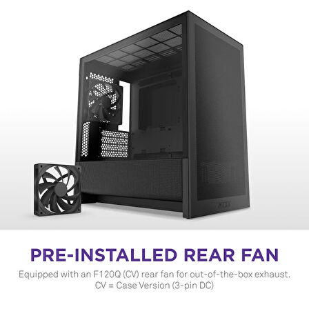 NZXT H Series H3 Flow CC-H31FB-01 mATX Siyah Gaming (Oyuncu) Kasası