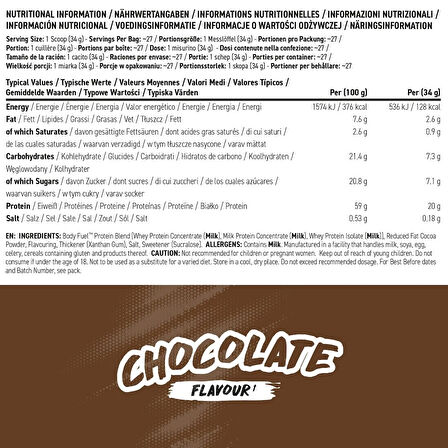 BODYFUEL Whey Protein 900gr Double Çikolata Aromalı