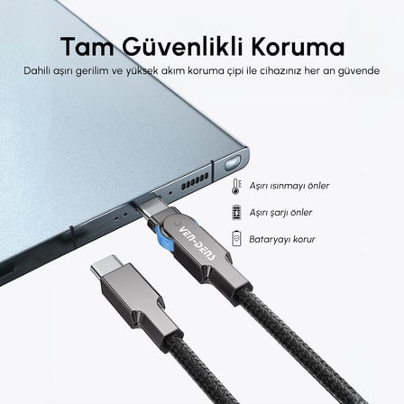 VEN-DENS VD-DC03CC Premium 60W USB-C Hızlı Şarj Kablosu