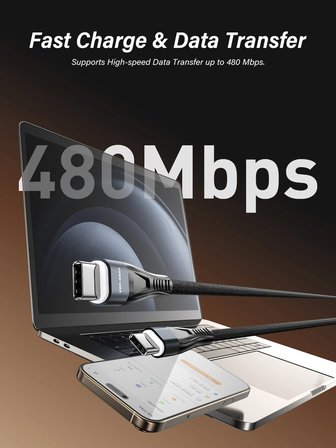 VEN-DENS VD-DC19L Premium Lightning Şarj ve Data Kablosu