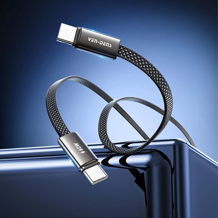 VEN-DENS VD-DC22CC Premium 60W USB-C Örgülü Hızlı Şarj Kablosu