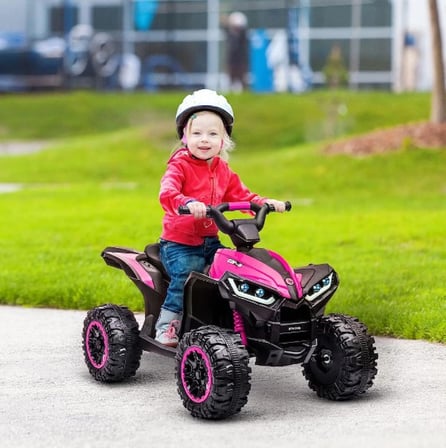 12V Çift Motorlu Akülü Çocuk ATV / Quad - Pembe / Siyah (83 x 53 x 55.5 cm)