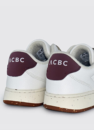 Acbc Beyaz - Bordo Kadın Sneaker SHACBEAN200F