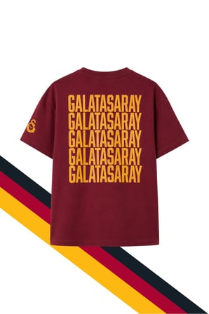 Galatasaray Çocuk Yazı Baskılı Bordo Tişört ve Siyah Eşofman Altı, Eşofman Takımı