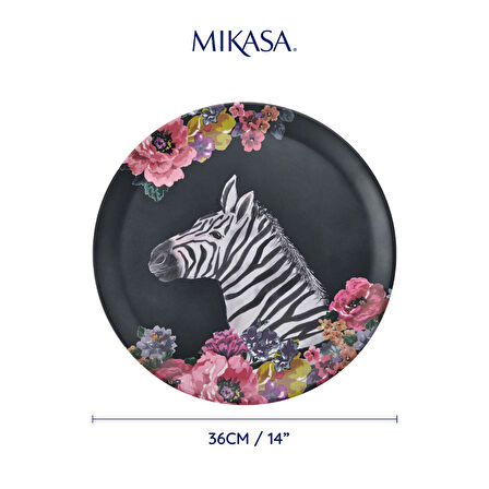 Mikasa Zebra Desenli Melamin Tepsi 36cm